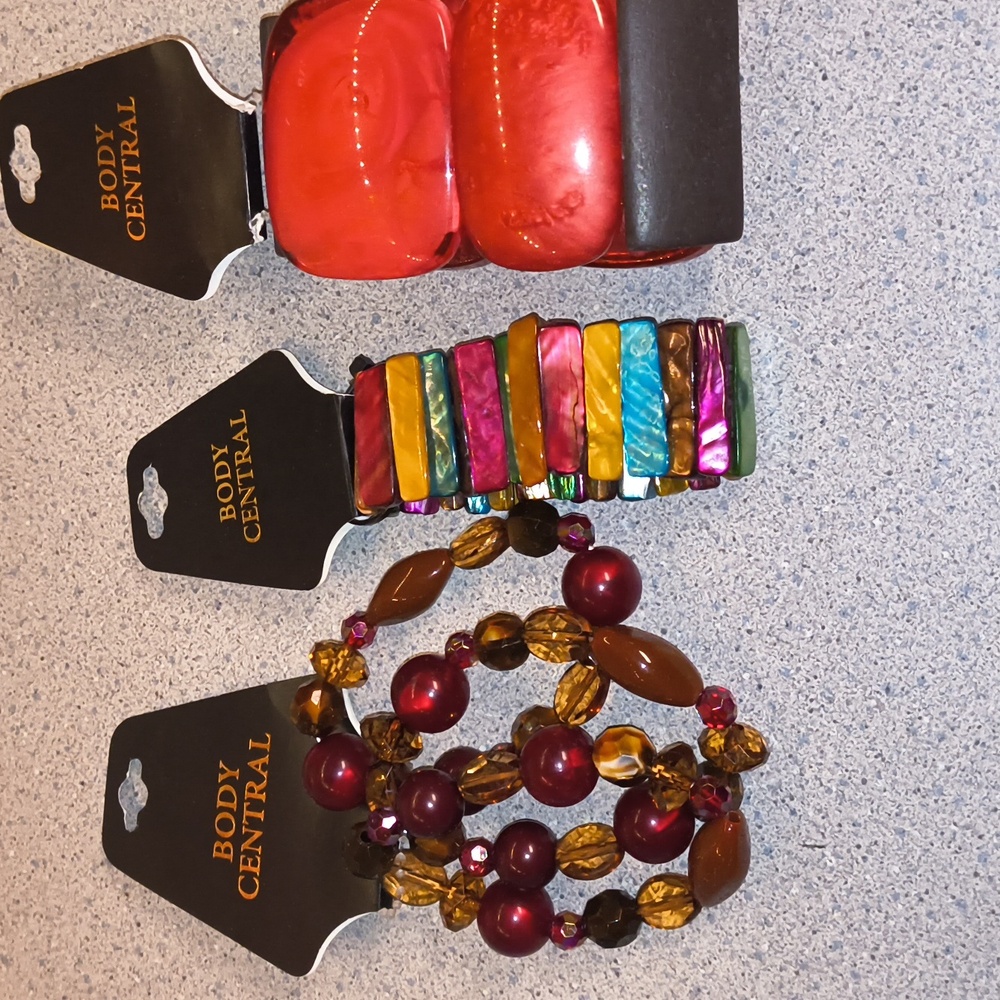 Body Central Brand Vibrant Stretchy Bracelet Trio-Brand New With Tags